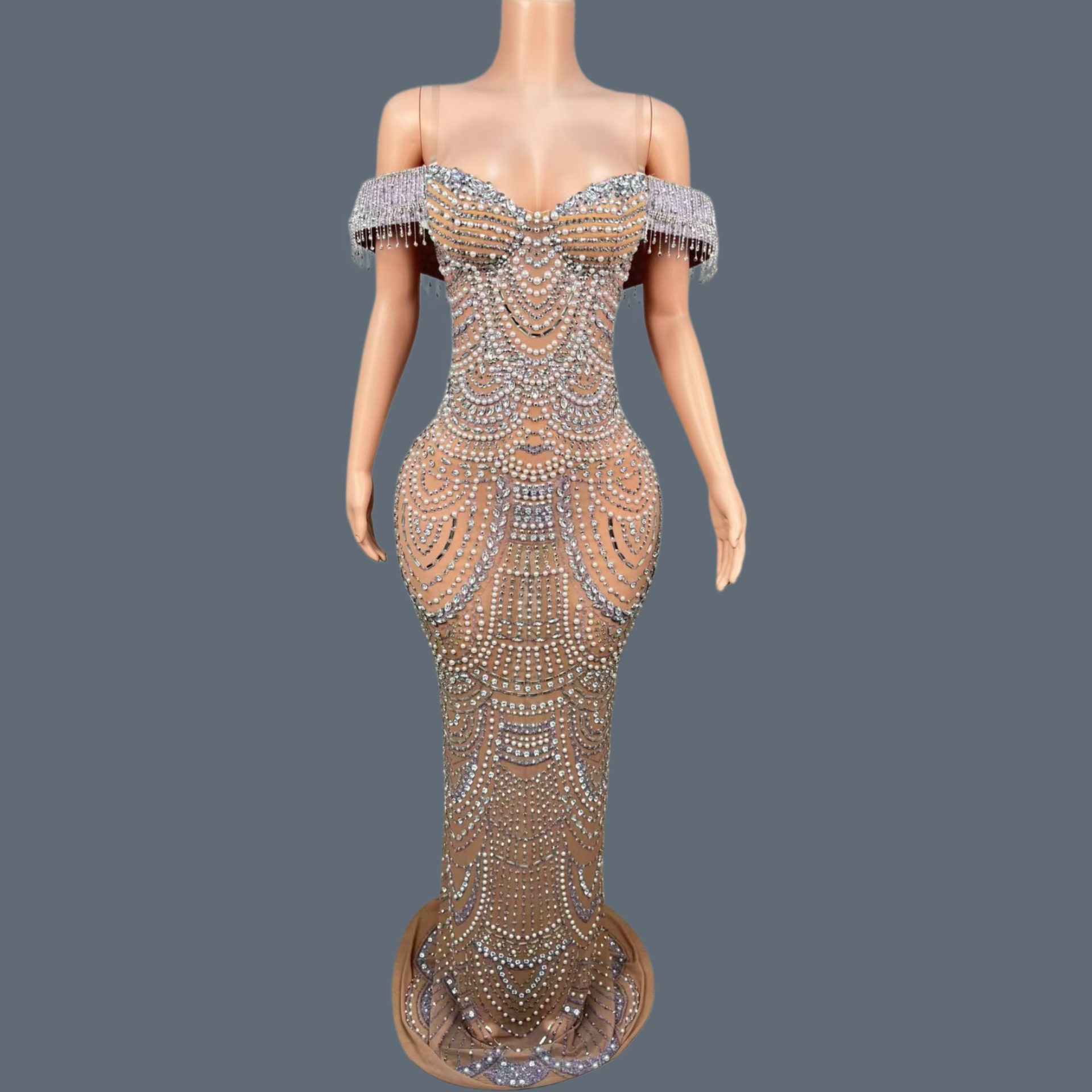Women Formal Wear Photoshoot - Gaun Panjang Tanpa Tali Mewah Elegan