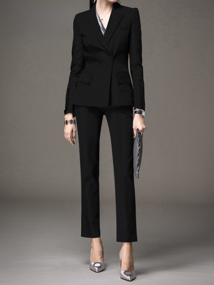 Women Formal Wear Interview - Setelan Jas Hitam Profesional untuk Wanita,