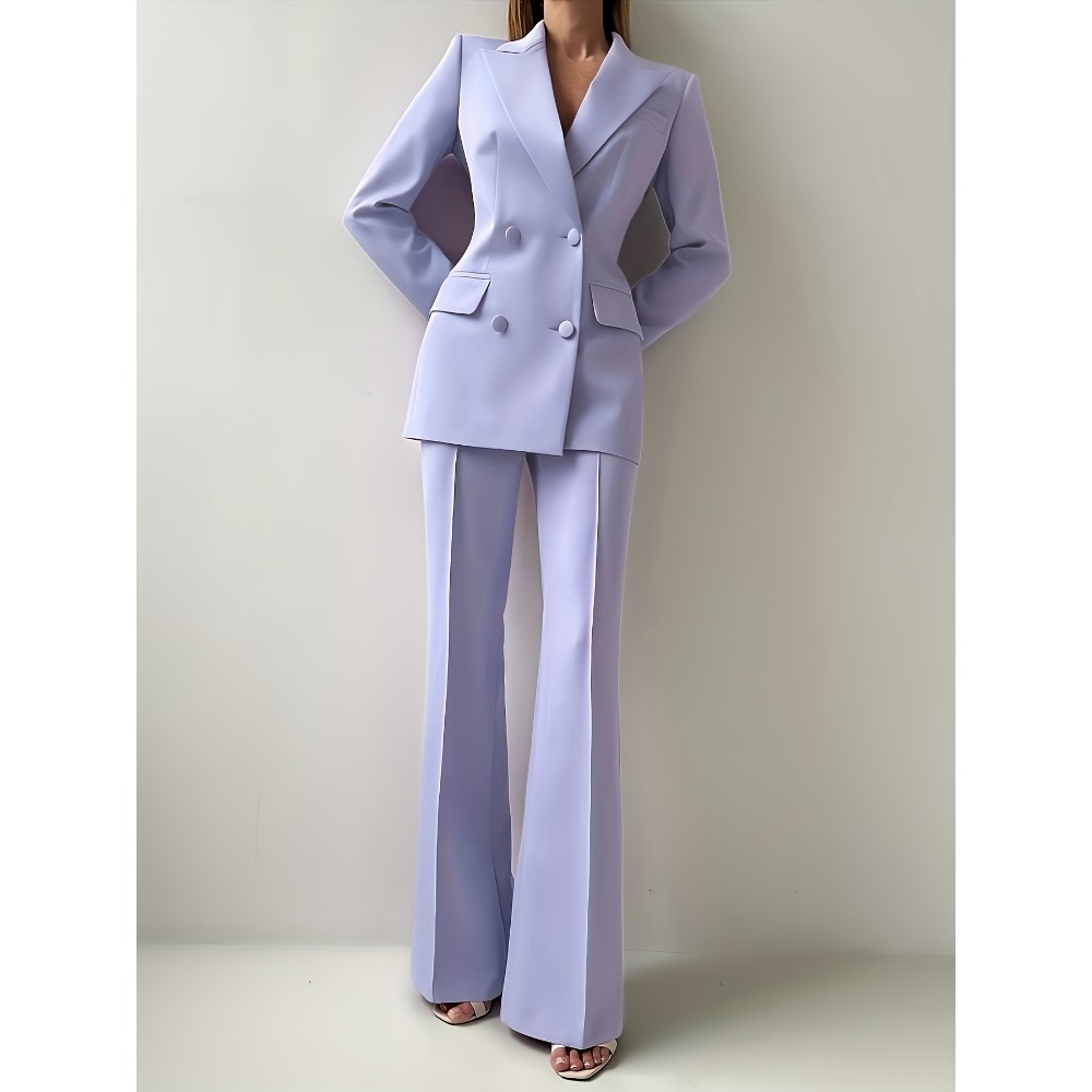 Tailored Trouser Wide - Setelan jas wanita elegan dengan desain