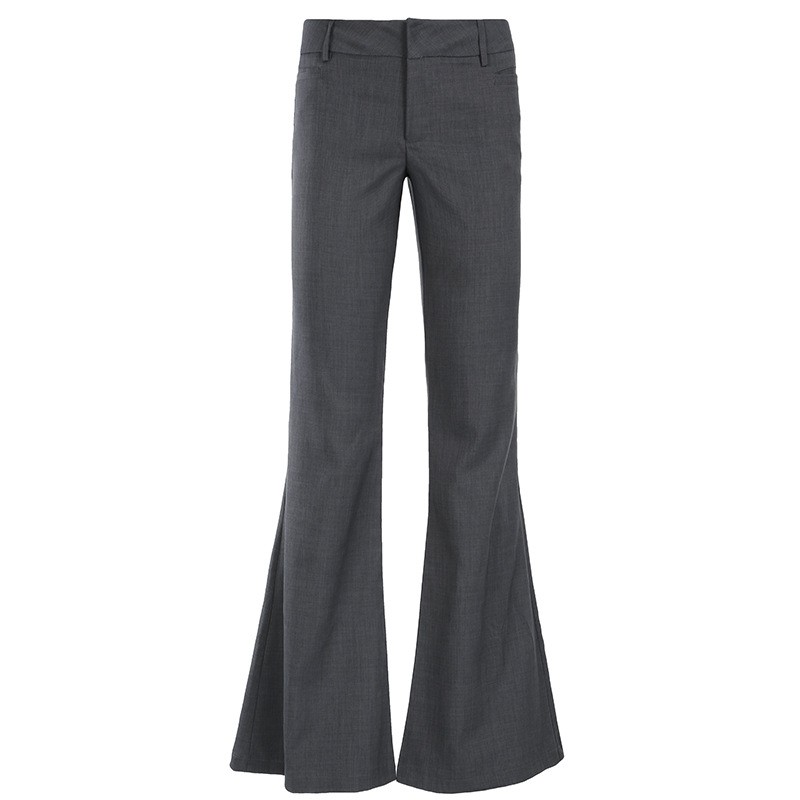Tailored Trouser Wide - Celana Panjang Abu-abu Model Micro Flare