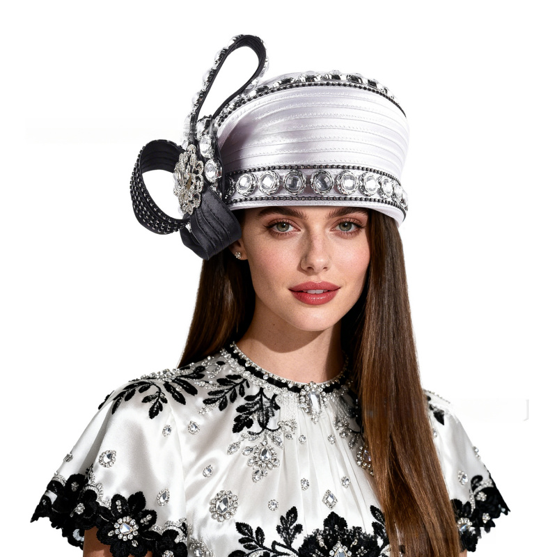 Women Formal Wear Photoshoot - Topi Fascinator Wanita Berhias Berlian Imitasi