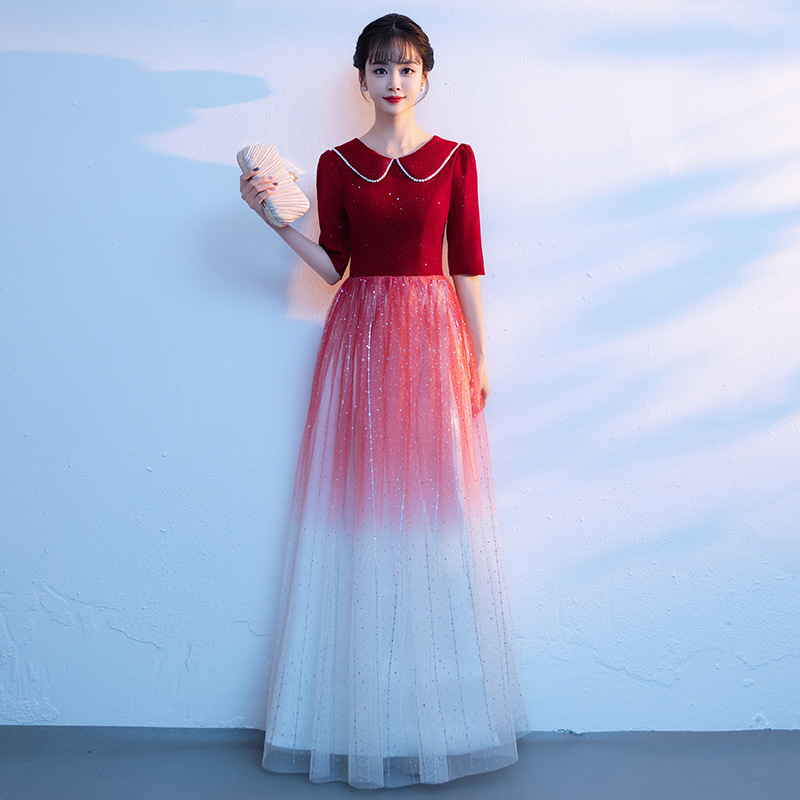 Women Formal Wear For Meeting - Gaun Malam Merah Elegan untuk Wanita,