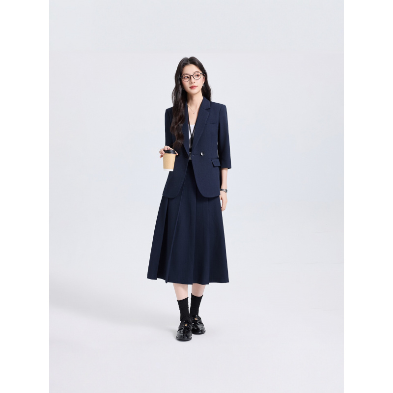 Setelan Jas Wanita Biru Dongke - Women Formal Wear Interview ulasan dan harga