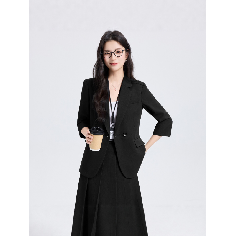 Setelan Jas Wanita Biru Dongke - Women Formal Wear Interview ulasan dan harga