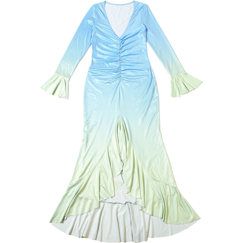 Gaun Prom Wanita Biru Gradasi  - Women'S Holiday Formal Wear ulasan dan harga