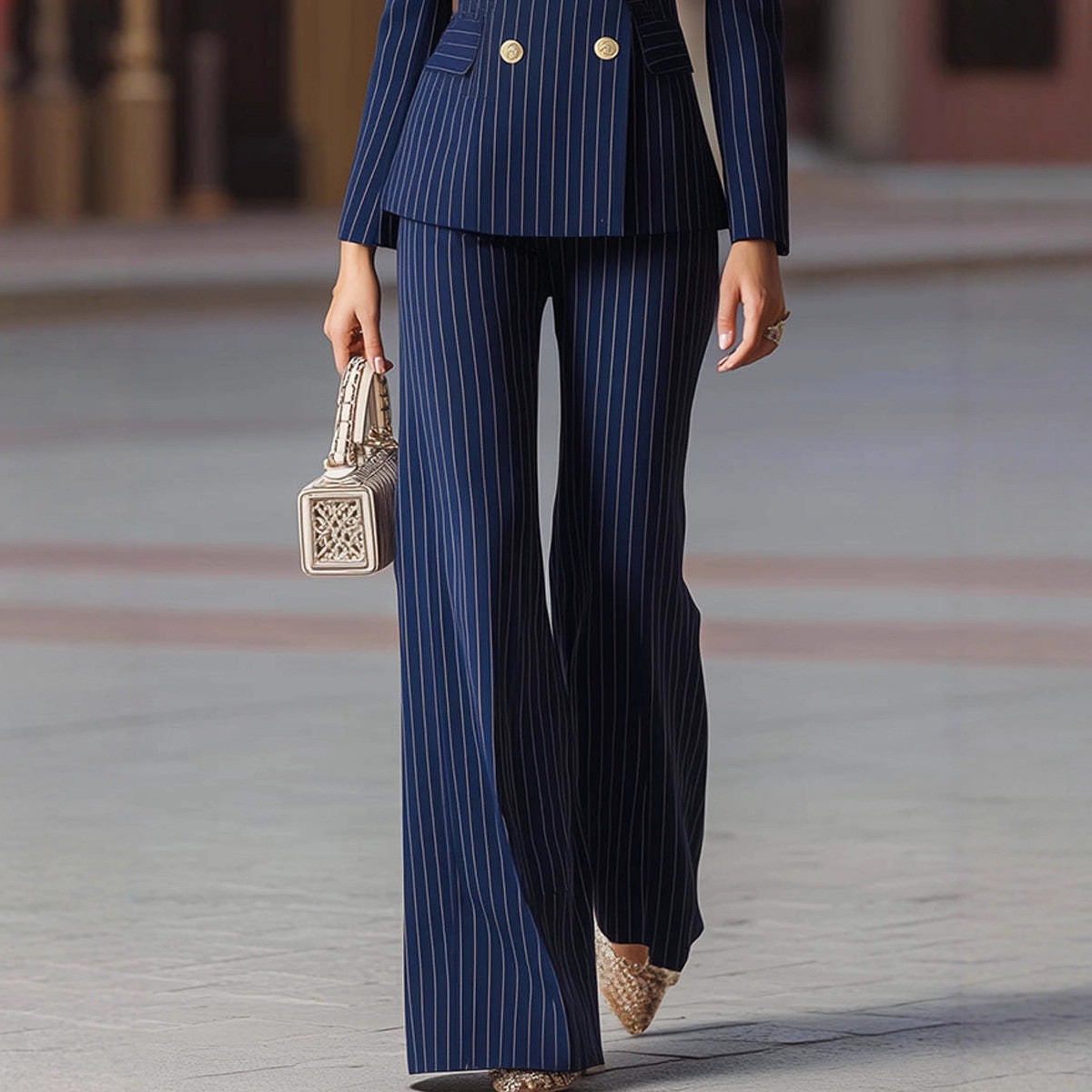 Setelan Jas Wanita Celana Panj - Tailored Trouser Wide ulasan dan harga