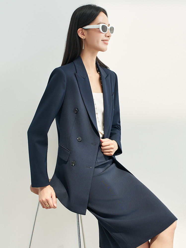Setelan Rok Profesional Biru D - Women Formal Wear Interview ulasan dan harga